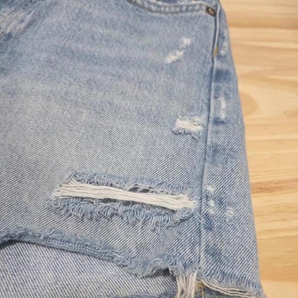 Agolde Los Angeles Women's Denim Shorts Light Blue Size 24 - Picture 14 of 14